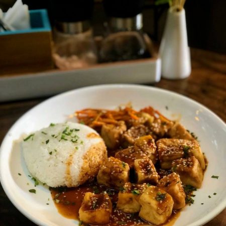 Santorino Teriyaki crispy tofu and rice