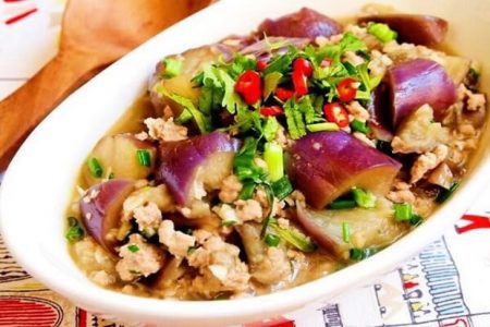 Công thức 2 cà tím xào thịt bằm -Santorino Coffee & Veggies