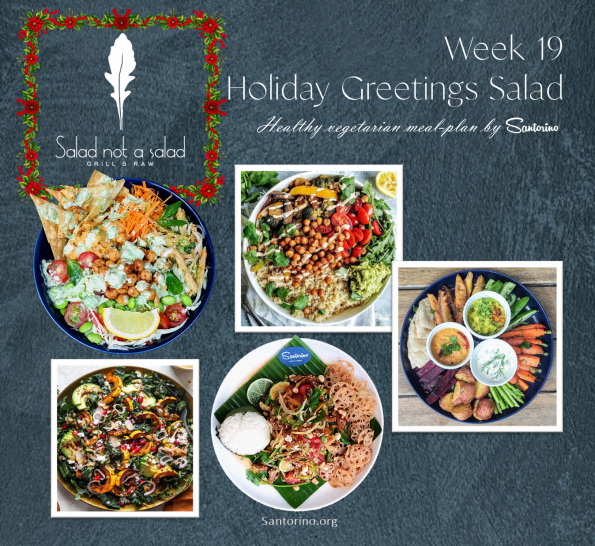 5 day raw vegan salad meal for holiday x'mas