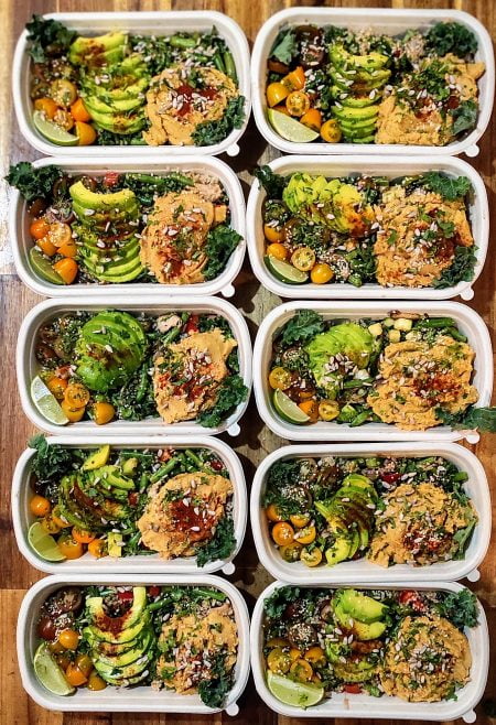 Raw vegan salad package