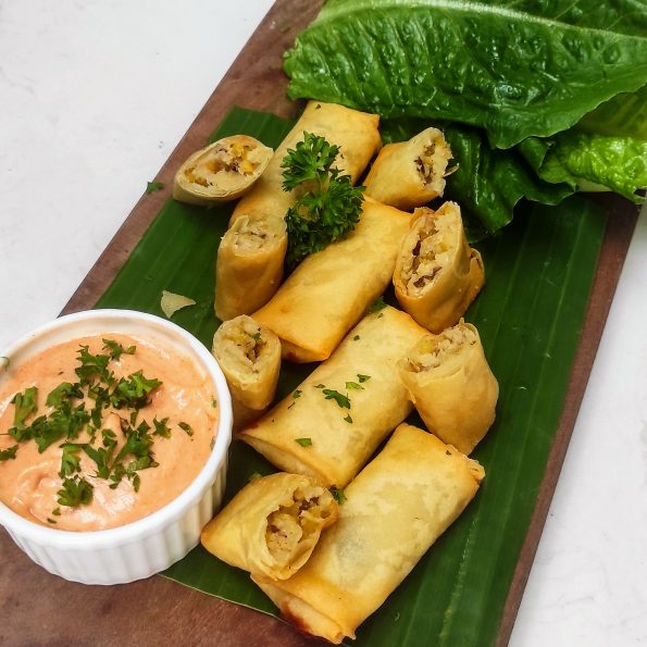 Chả giò nấm chay - Vegan spring rolls