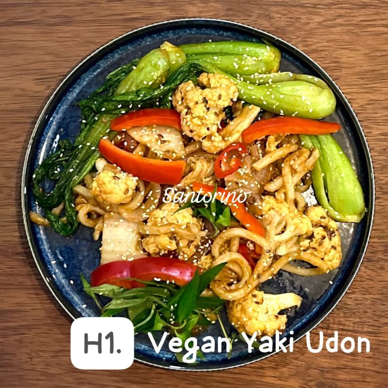 Vegan Yaki Udon with Japanese homemade sauce
