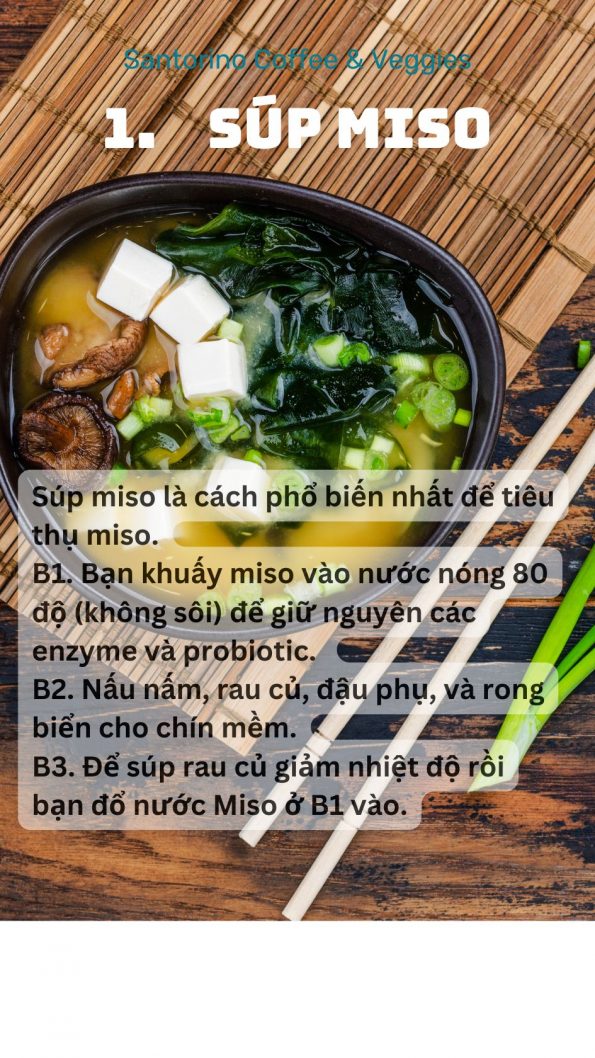 1. Súp Miso rau củ chay - Santorino.org