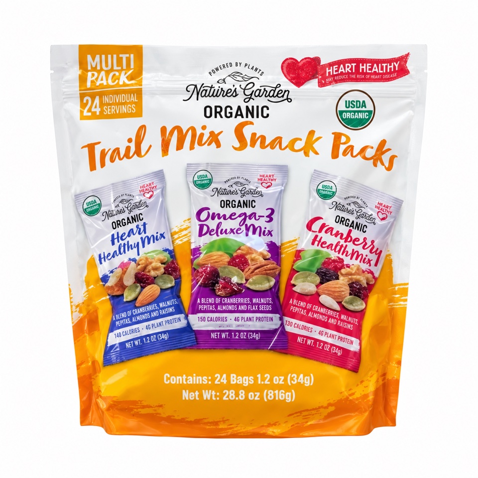 Nature’s Garden Organic Trail Mix snack packs