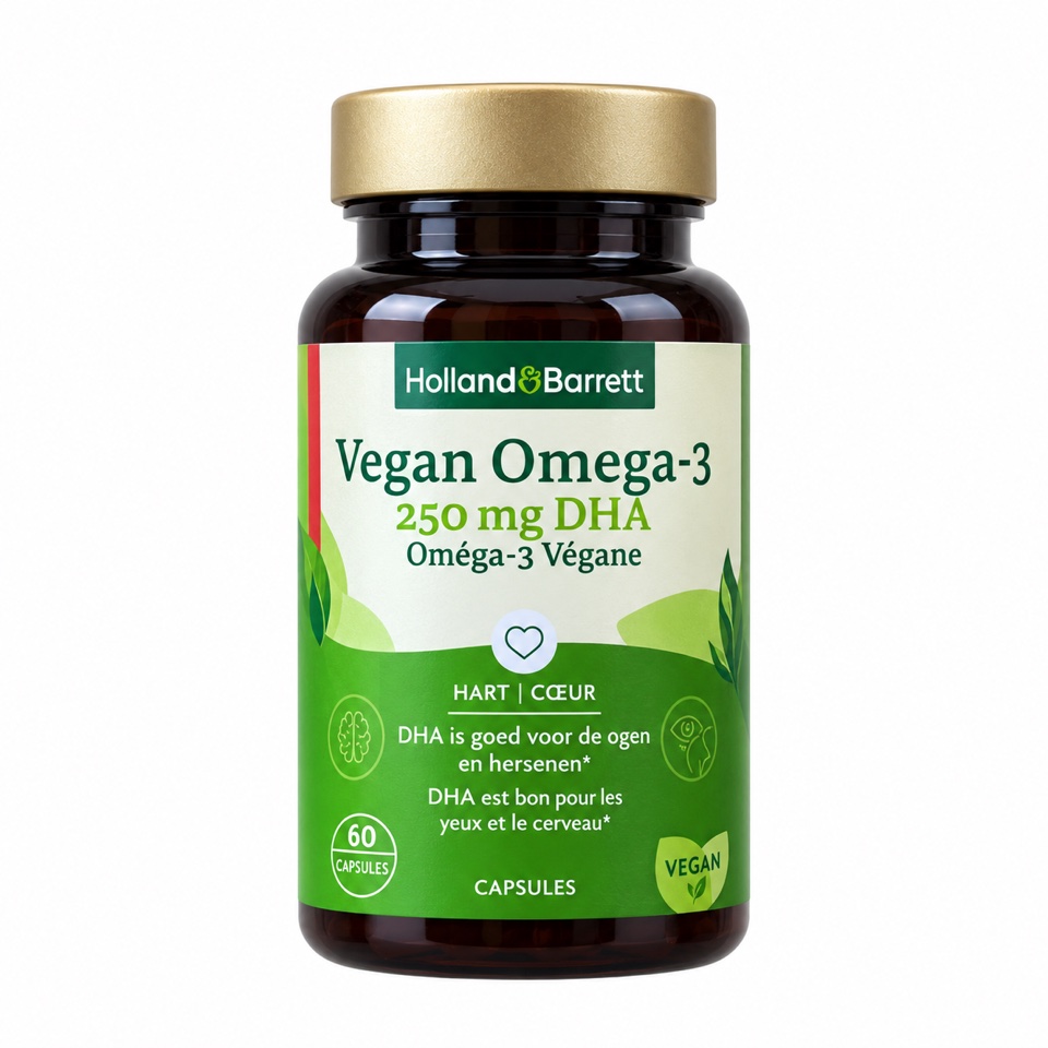 Holland & Barrett Vegan Omega-3 with DHA, 60 capsules