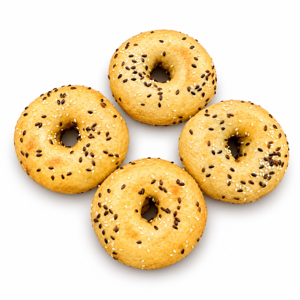 Fresh homemade 50% whole-wheat bagels, pack of 4